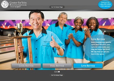 Web page with image of bowling team.