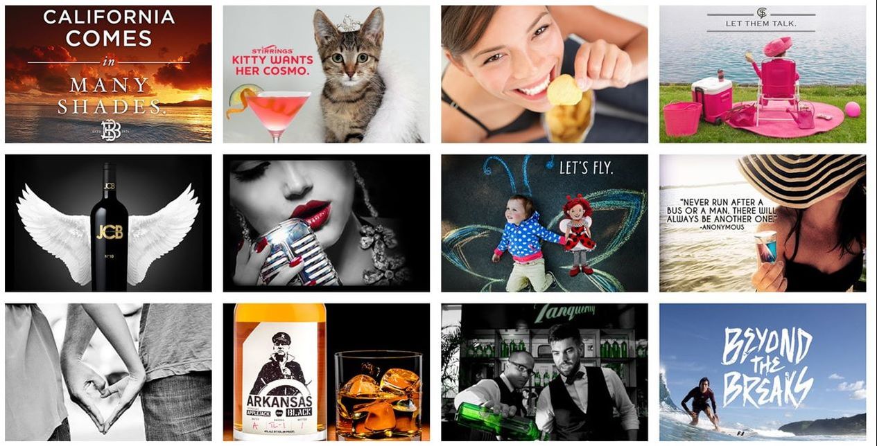 collage of images from Groove agency's client campaigns